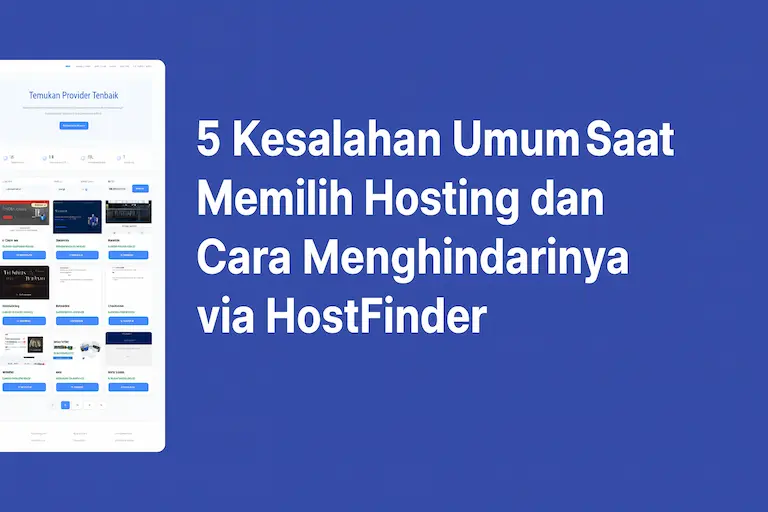 5 Kesalahan Umum Saat Memilih Hosting dan Cara Menghindarinya via HostFinder